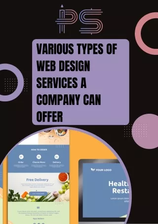 Various Types of Web Design Services a Company Can Offer
