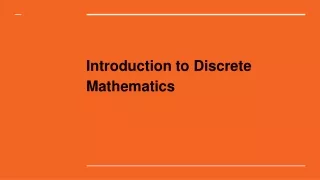 introduction to discrete mathematics