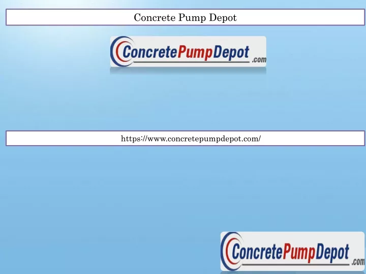 concrete pump depot