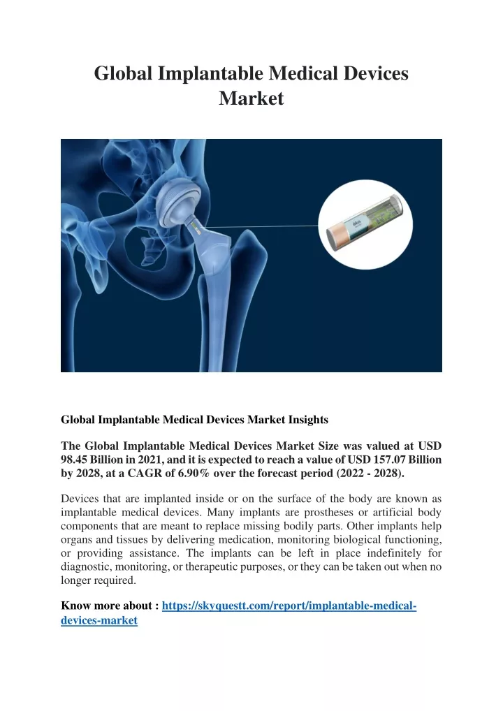 global implantable medical devices market
