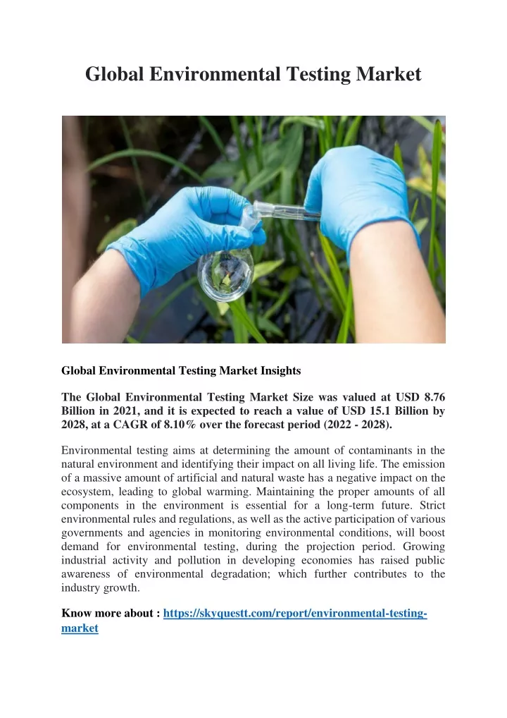 global environmental testing market