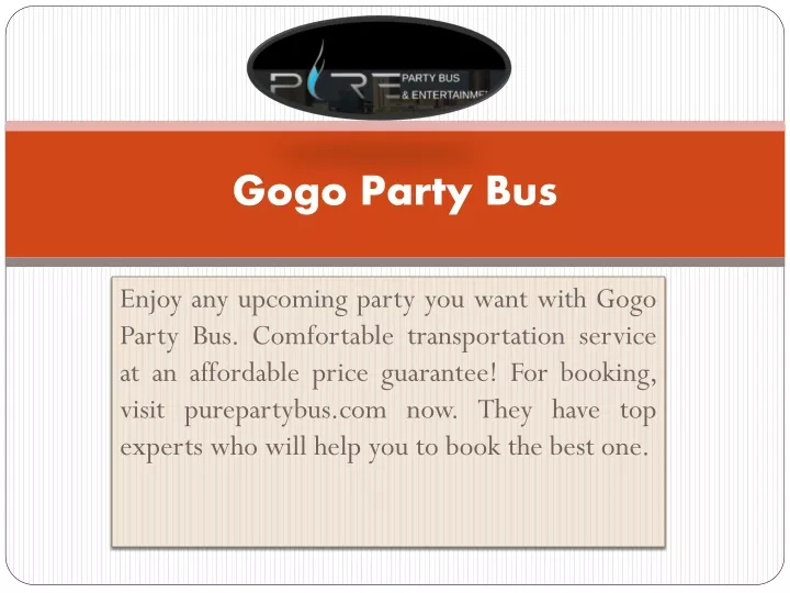 gogo party bus