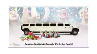Reasons You Should Consider Party Bus Rental