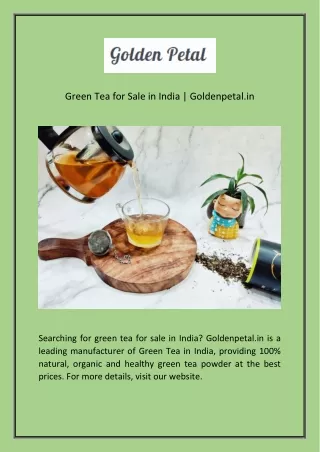 Green Tea for Sale in India