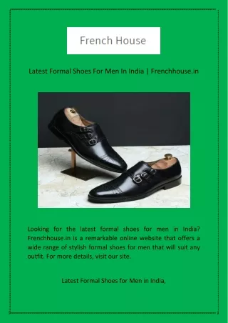 Latest Formal Shoes For Men In India