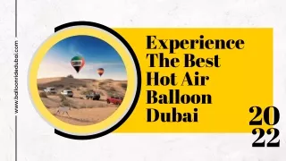 Experience The Best Hot Air Balloon Dubai