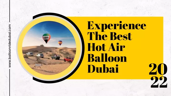 experience the best hot air balloon dubai