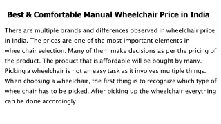Best & Comfortable Manual Wheelchair Price in India (1)