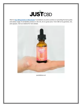 Buy Cbd Gummies in Manchester | Justcbdstore.uk