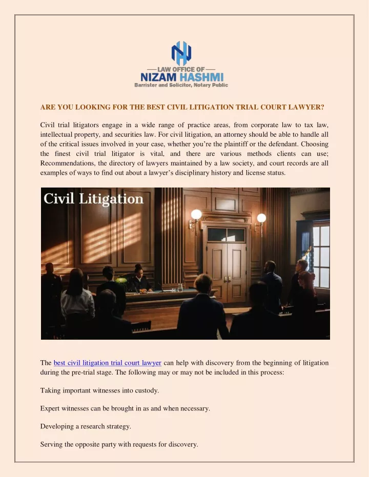 are you looking for the best civil litigation