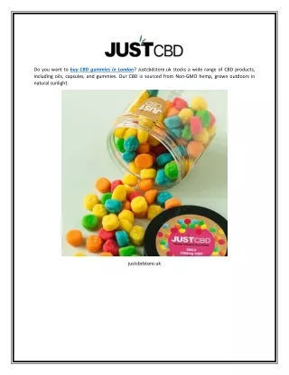 Buy Cbd Gummies in London | Justcbdstore.uk