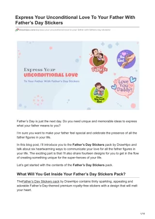 Express Your Unconditional Love To Your Father With Fathers Day Stickers