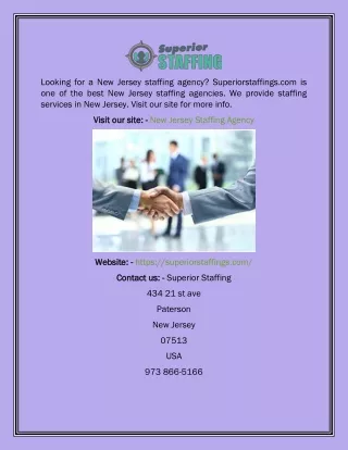 New Jersey Staffing Agency  Superiorstaffings.com