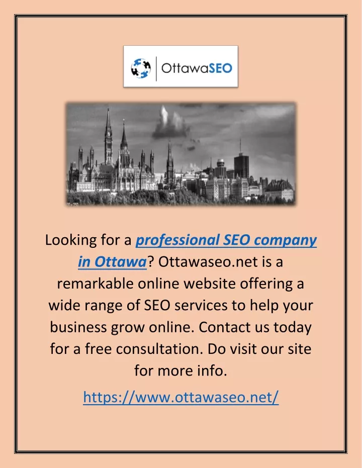 looking for a professional seo company in ottawa