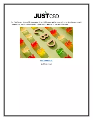 Cbd Gummies Uk | Justcbdstore.uk