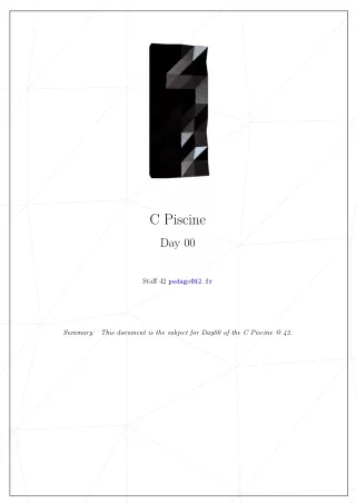 c piscine day 00