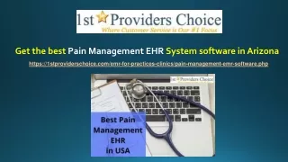 Get the best Pain Management EHR System in Arizona