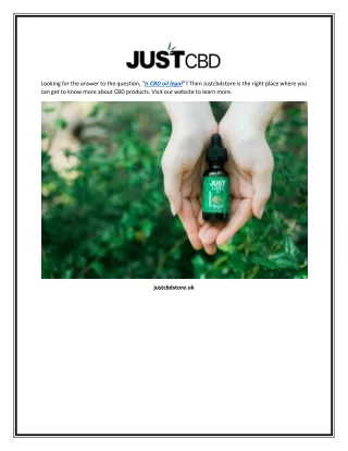 is cbd oil legal | Justcbdstore.uk