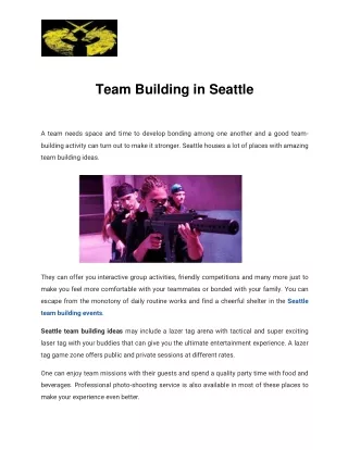 Team Building in Seattle