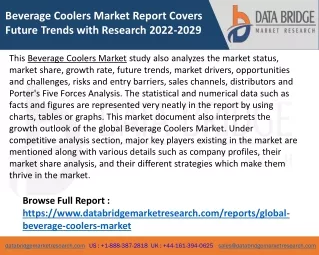 Beverage Coolers Market Report Covers Future Trends with Research 2022-2029