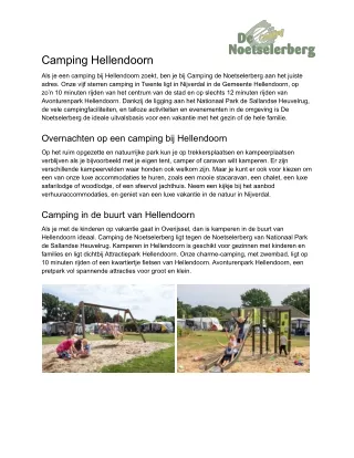 camping hellendoorn