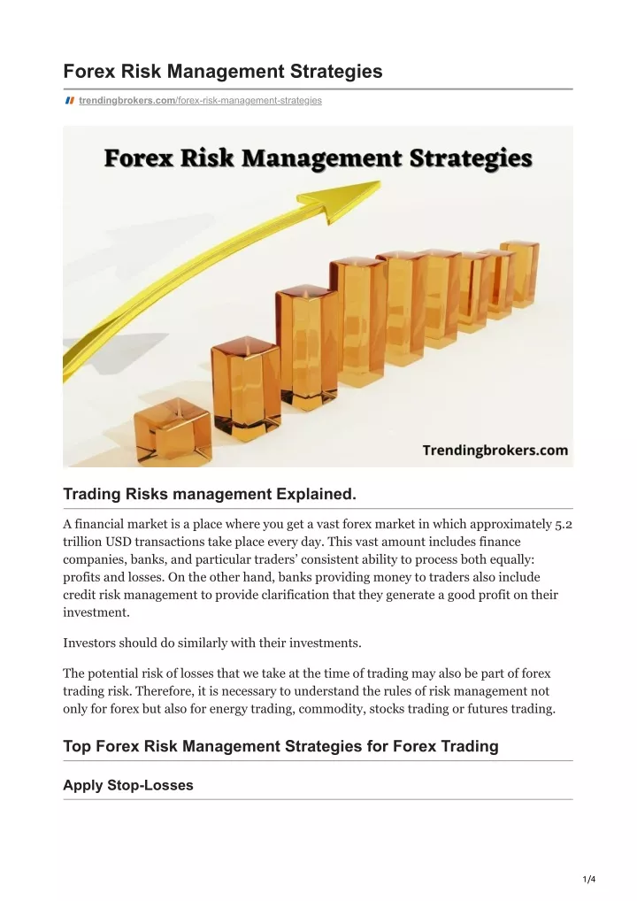 forex risk management strategies