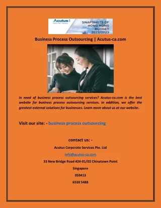 Business Process Outsourcing