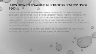 learn how to terminate quickbooks desktop error 1603