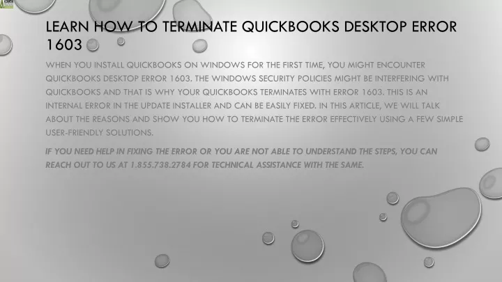 learn how to terminate quickbooks desktop error 1603