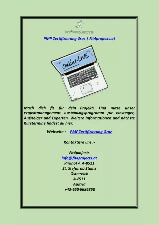 pmp zertifizierung graz fit4projects at