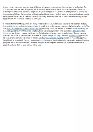 The Ultimate Guide to harrow plumbing services