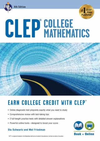 EBOOK CLEP® College Mathematics 4th Ed  Book  Online CLEP Test Preparation