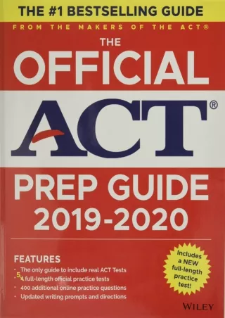 READ The Official ACT Prep Guide 2019 2020  Book  5 Practice Tests  Bonus