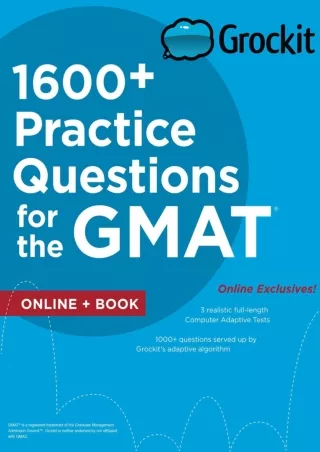 READING Grockit 1600 Practice Questions for the GMAT Book  Online Grockit