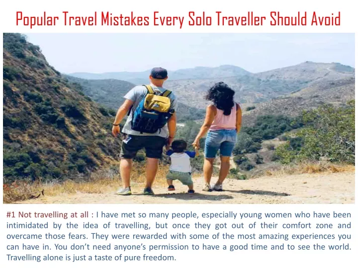 popular travel mistakes every solo traveller