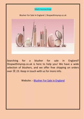 Blusher For Sale In England  Shopwithmyrep.co.uk