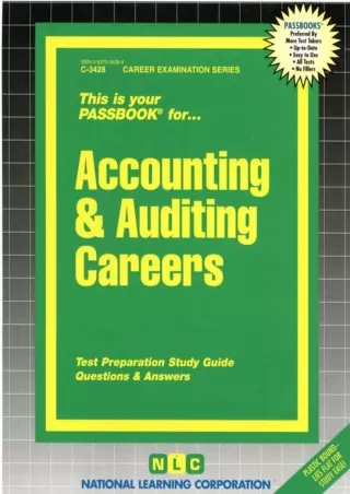 READING Accounting  Auditing Careers Passbooks  Career Examination Series