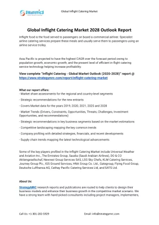 global inflight catering market