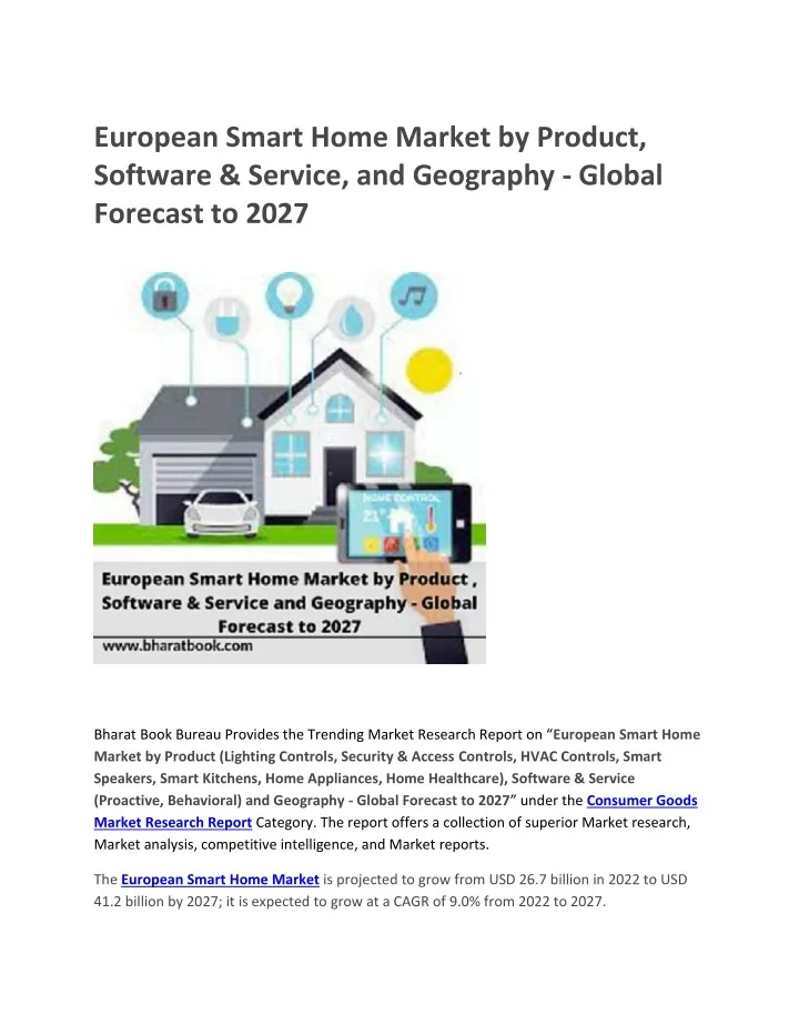 european smart home market by product software