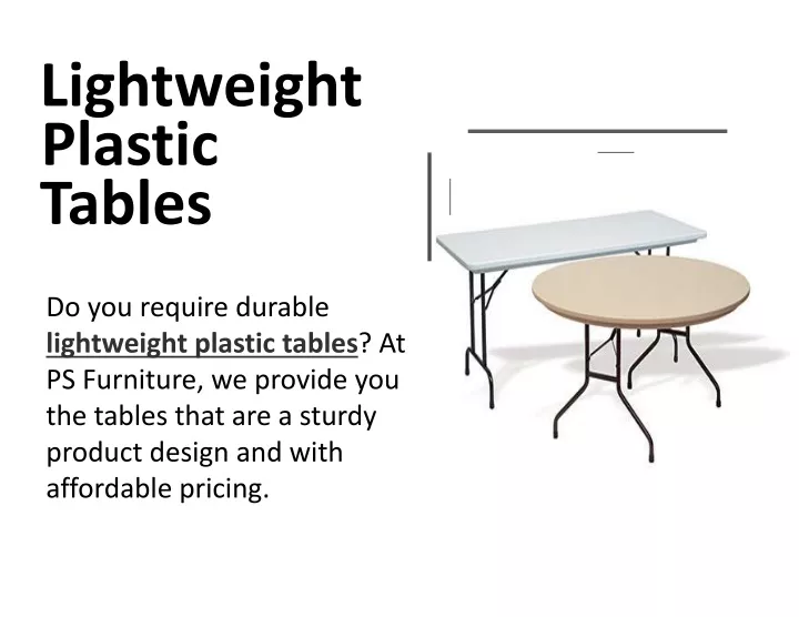 lightweight plastic tables