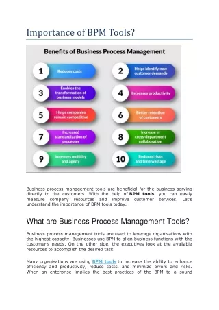 Importance of BPM Tools