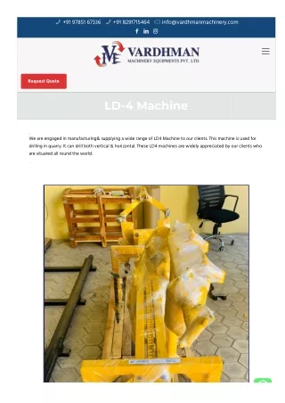 Stone Drilling Machine Manufacturer | Line Drill machine manufacturers