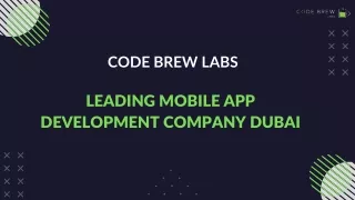Custom App Development Dubai - Code Brew Labs, UAE