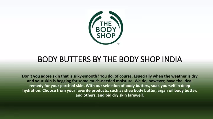 body butters by the body shop india