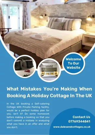 What Mistakes You’re Making When Booking A Holiday Cottage In The UK