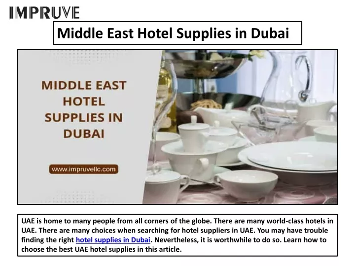 middle east hotel supplies in dubai
