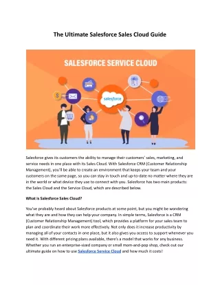 The Ultimate Salesforce Sales Cloud Guide