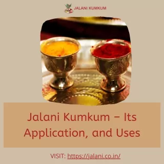 Red Kumkum - applications and uses