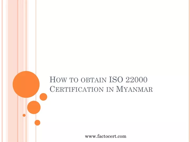 how to obtain iso 22000 certification in myanmar