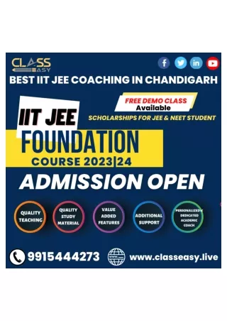 Best IIT JEE Coaching In Chandigarh Class Easy